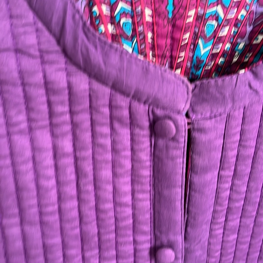 Vintage Blair Women’s Quilted Reversible Purple Jacket XL - Picture 11 of 13